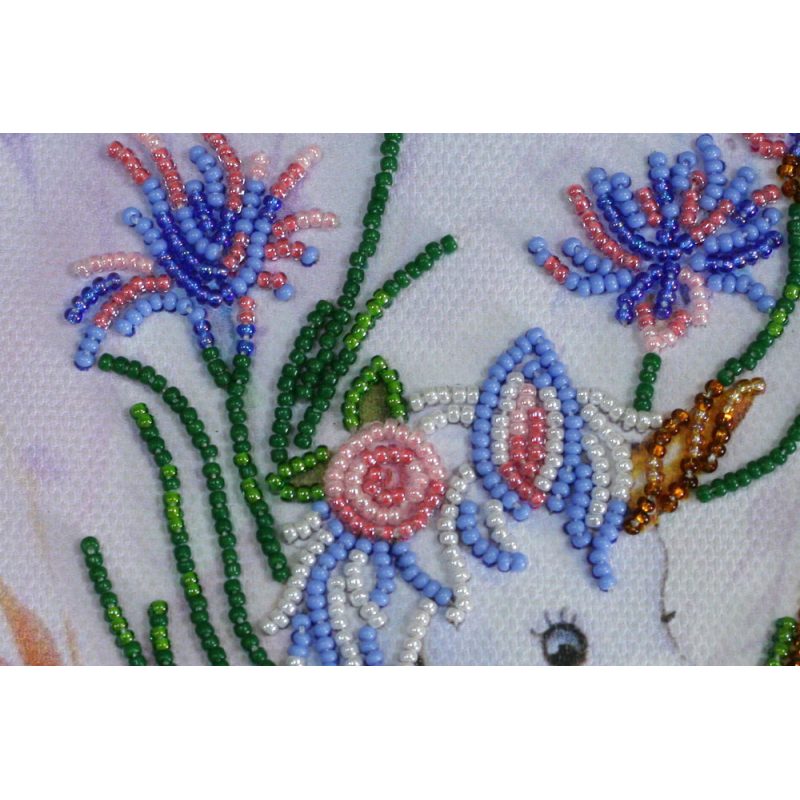 Microbead Embroidery Postcard-Envelope Kit "Unicorns"