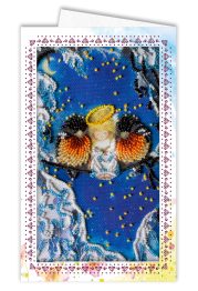 Microbead Embroidery Postcard-Envelope Kit "Together warmer"