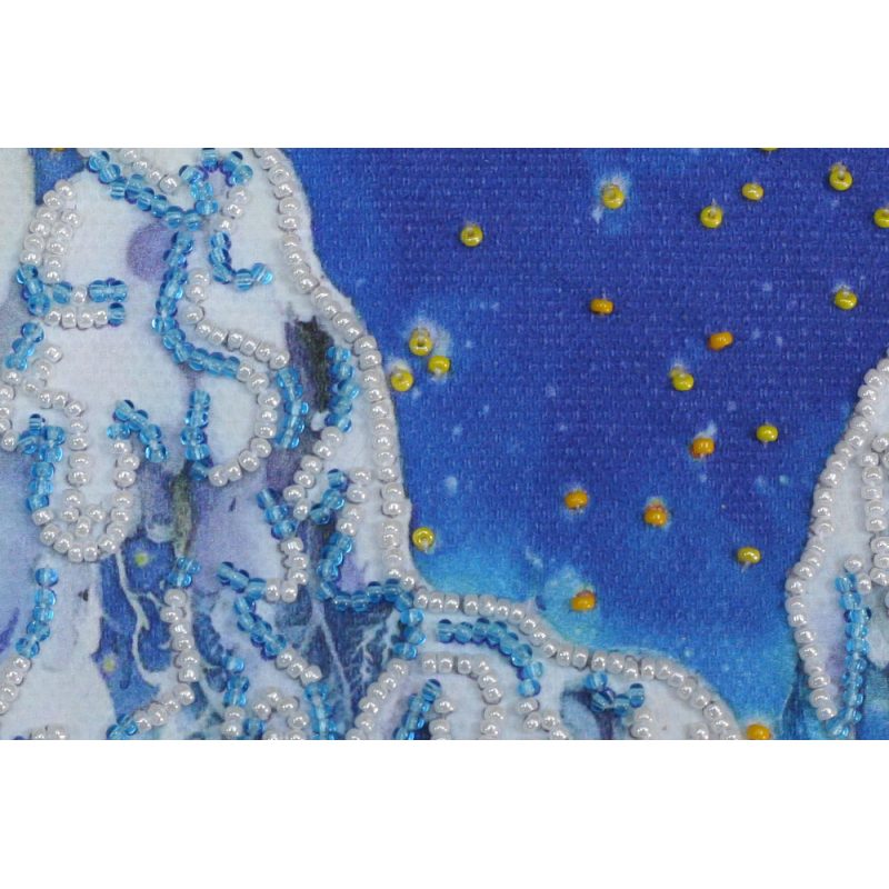 Microbead Embroidery Postcard-Envelope Kit "Together warmer"