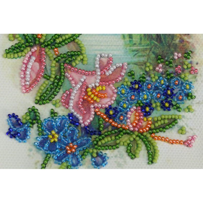 Microbead Embroidery Postcard-Envelope Kit "Provence"