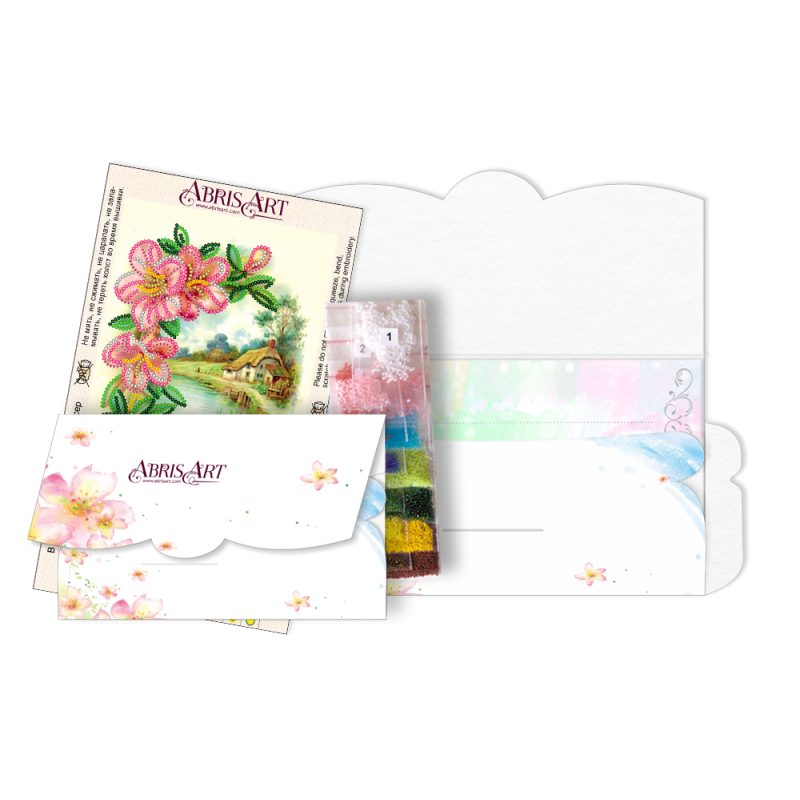 Microbead Embroidery Postcard-Envelope Kit "Provence"