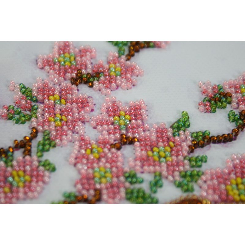 Microbead Embroidery Postcard-Envelope Kit "Wedding birds"