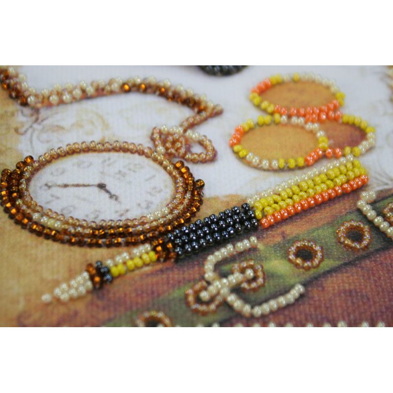 Microbead Embroidery Postcard-Envelope Kit "London style"