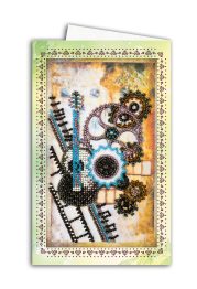Microbead Embroidery Postcard-Envelope Kit "Guitar"