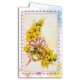 Microbead Embroidery Postcard-Envelope Kit "Wedding flowers"
