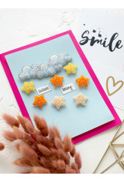 Bead Embroidery Postcard Kit "Among stars and clouds"