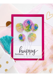 Bead Embroidery Postcard Kit "Making dreams come true!"