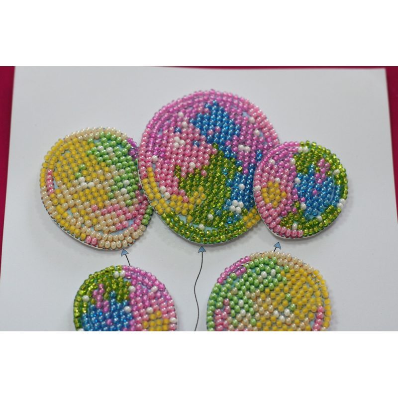 Bead Embroidery Postcard Kit "Making dreams come true!"