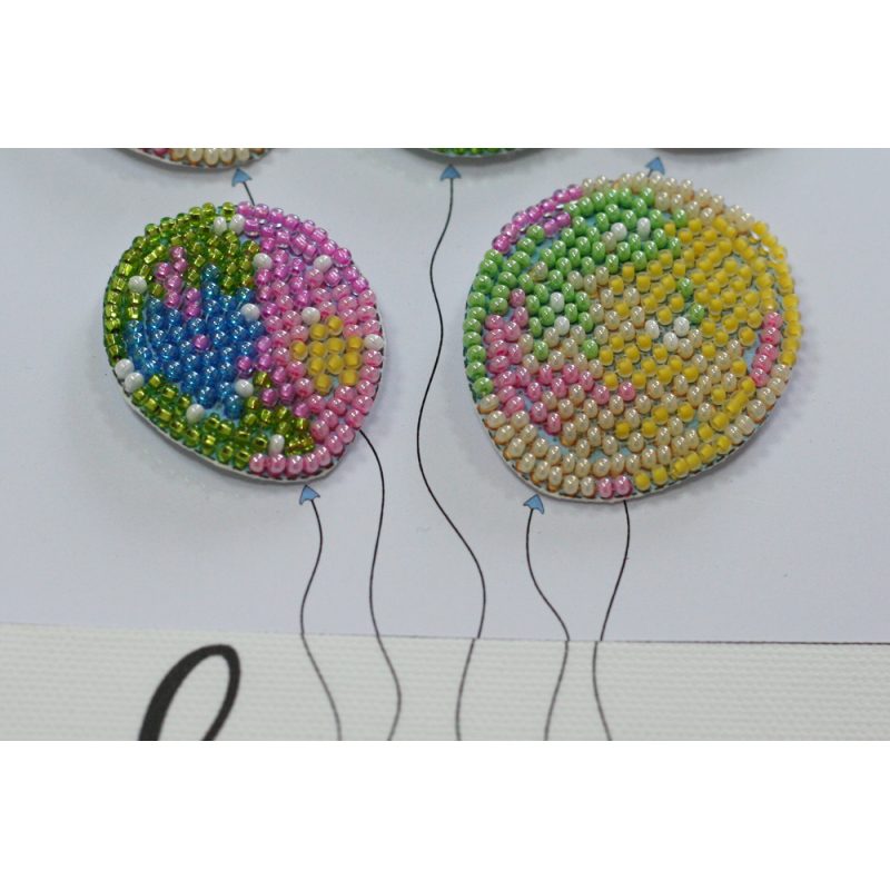 Bead Embroidery Postcard Kit "Making dreams come true!"
