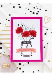 Bead Embroidery Postcard Kit "Happiness in little things"