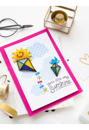 Bead Embroidery Postcard Kit "Be pleased of your life!"