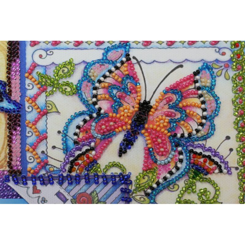 Bead Embroidery Photo Frame Kit "Summer patchwork"