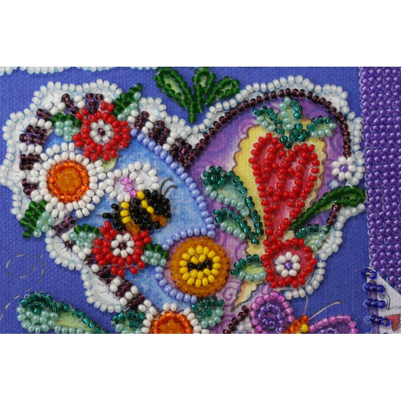 Bead Embroidery Photo Frame Kit "Summer patchwork"