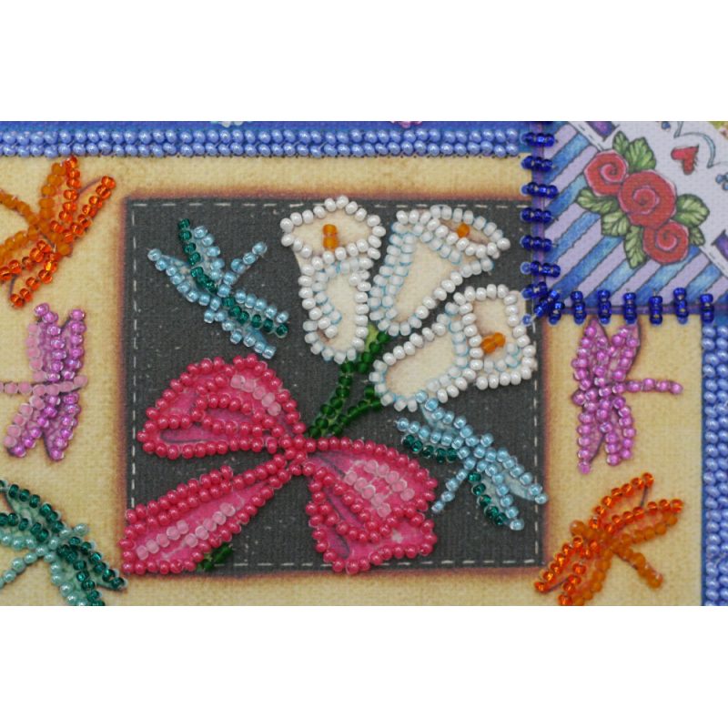 Bead Embroidery Photo Frame Kit "Summer patchwork"