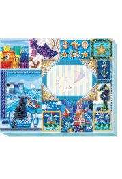 Bead Embroidery Photo Frame Kit "A song about the sea"