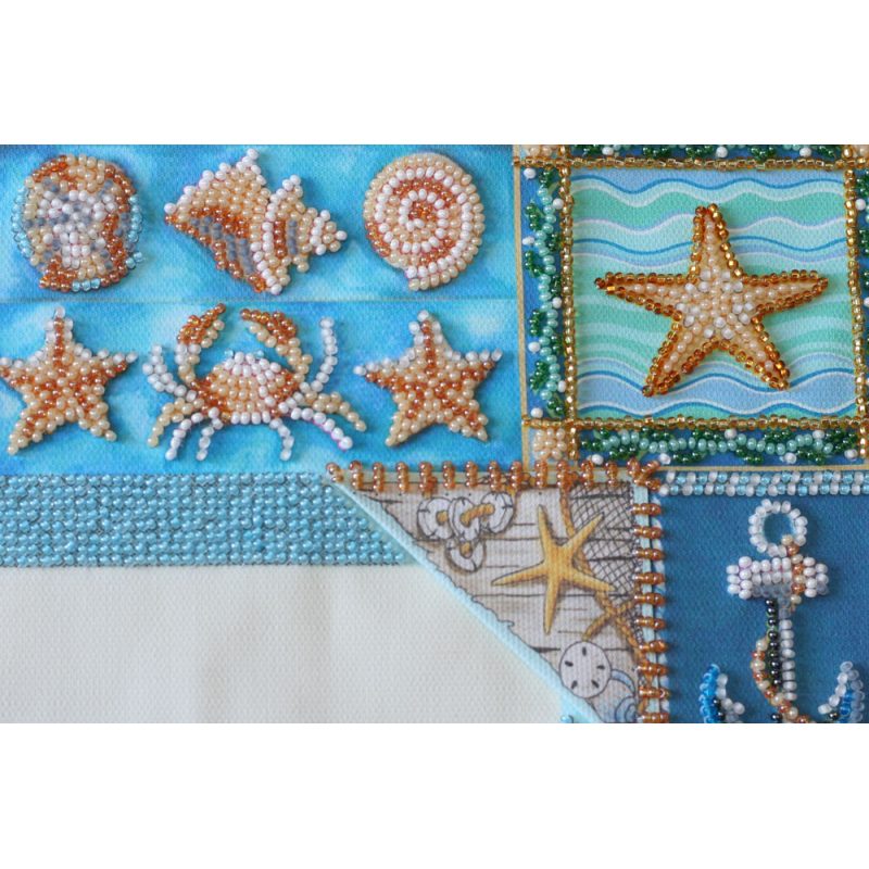 Bead Embroidery Photo Frame Kit "A song about the sea"