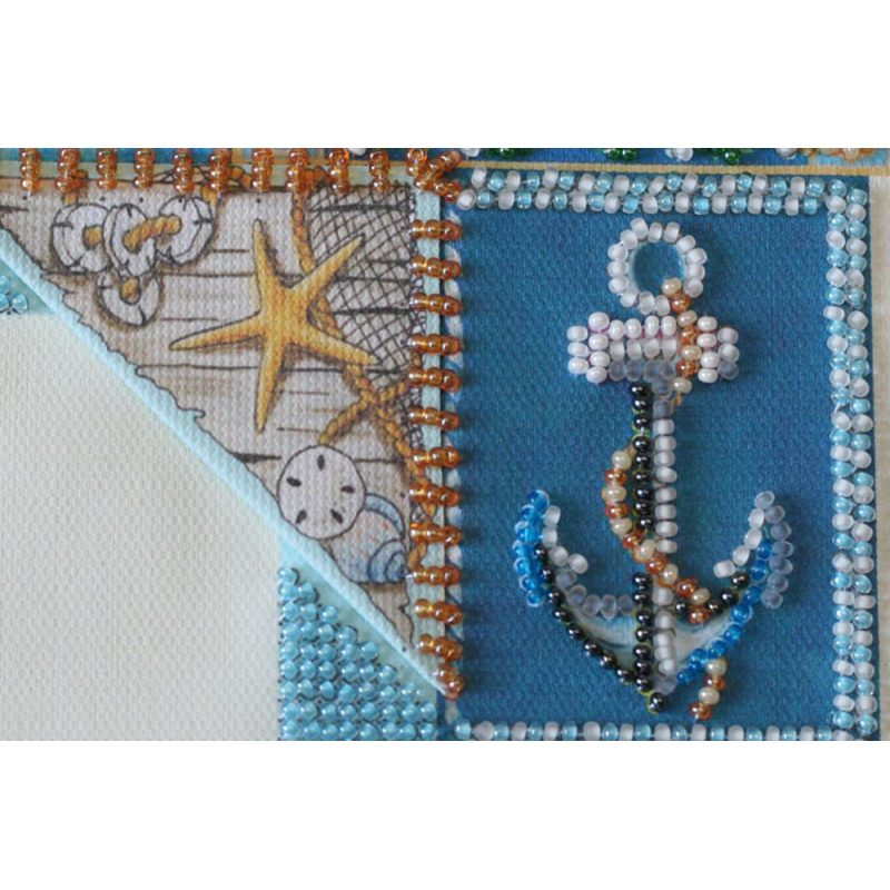Bead Embroidery Photo Frame Kit "A song about the sea"
