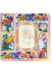 Bead Embroidery Photo Frame Kit "Floral story"