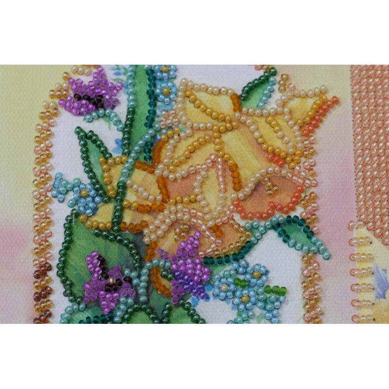 Bead Embroidery Photo Frame Kit "Floral story"