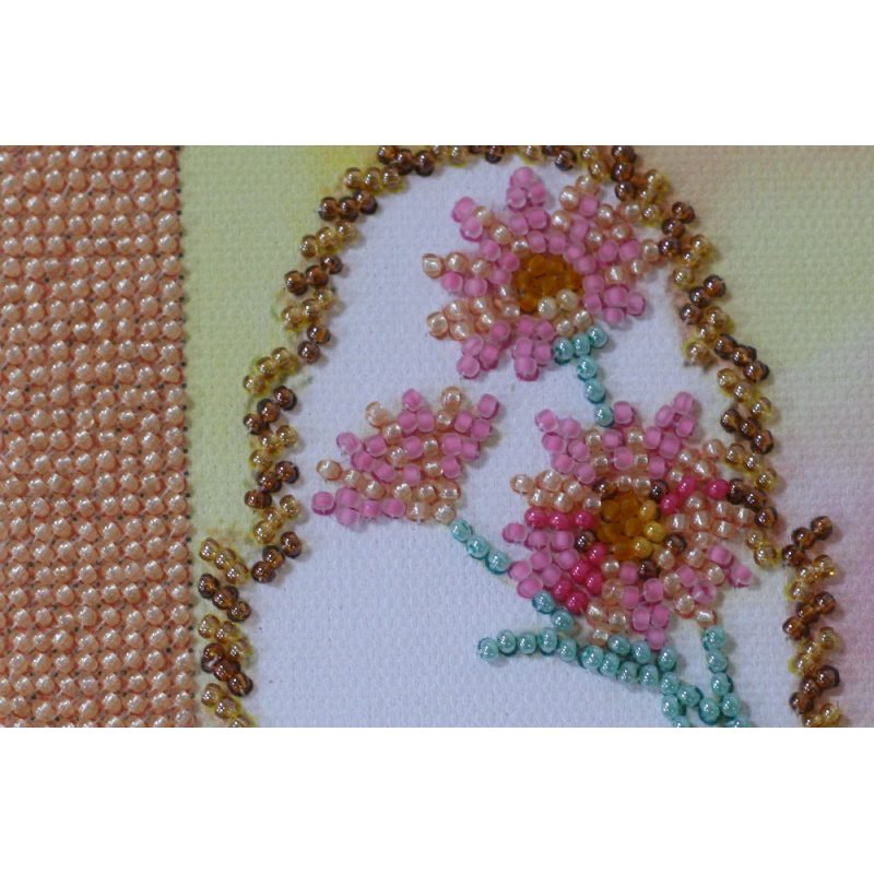 Bead Embroidery Photo Frame Kit "Floral story"