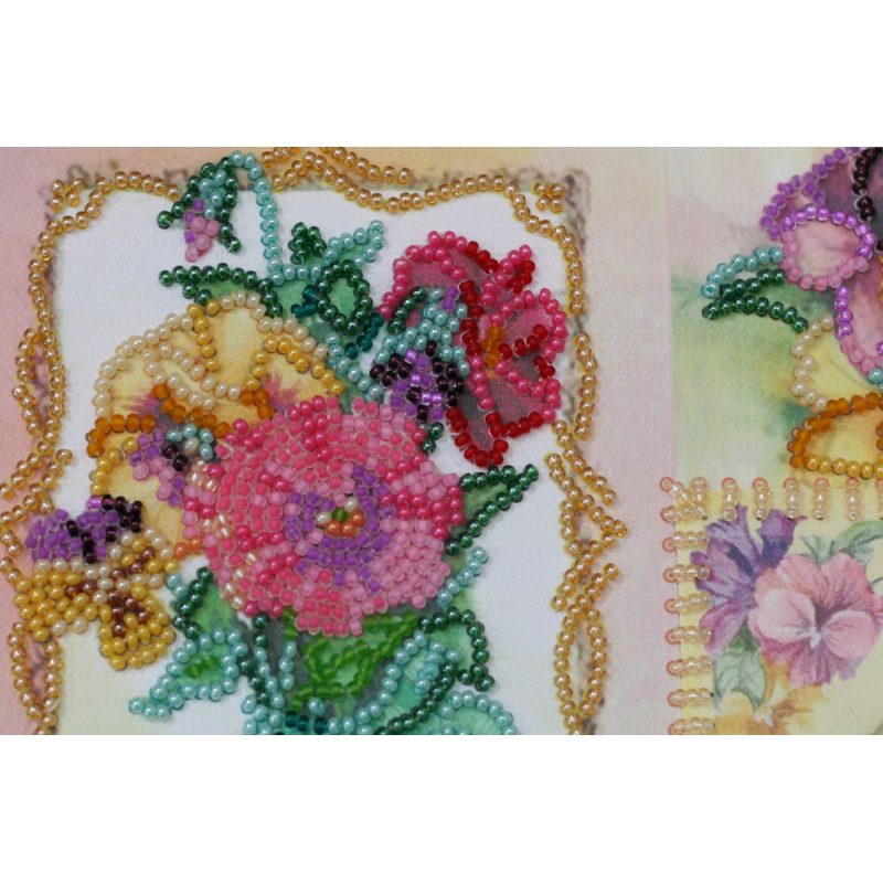 Bead Embroidery Photo Frame Kit "Floral story"