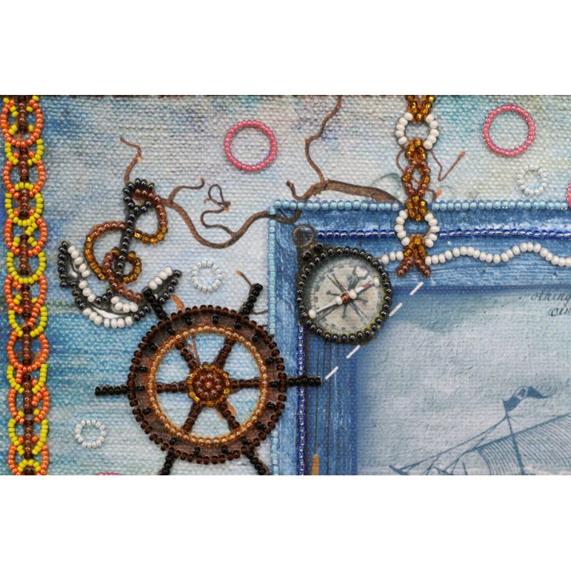 Bead Embroidery Photo Frame Kit ""Treasures from the sea"