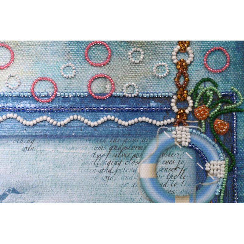 Bead Embroidery Photo Frame Kit ""Treasures from the sea"