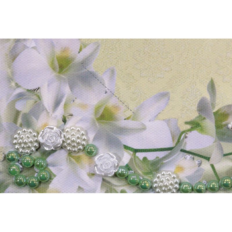Bead Embroidery Photo Frame Kit "Delicate Lily of the valley"