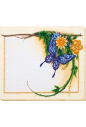 Bead Embroidery Photo Frame Kit "Blue batterfly"