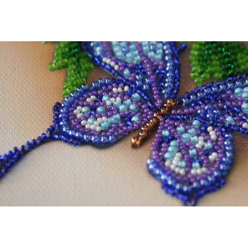 Bead Embroidery Photo Frame Kit "Blue batterfly"