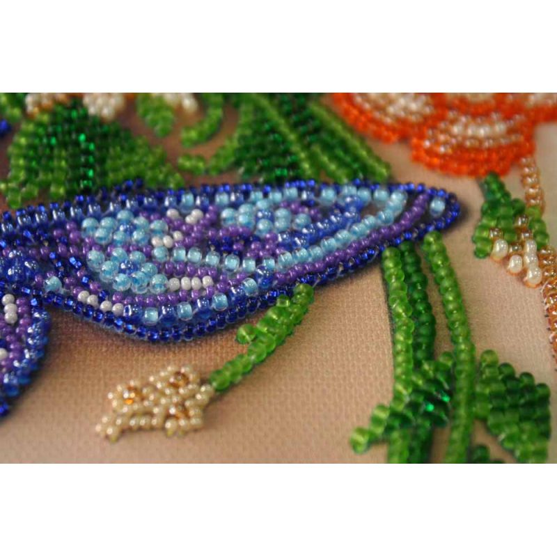 Bead Embroidery Photo Frame Kit "Blue batterfly"