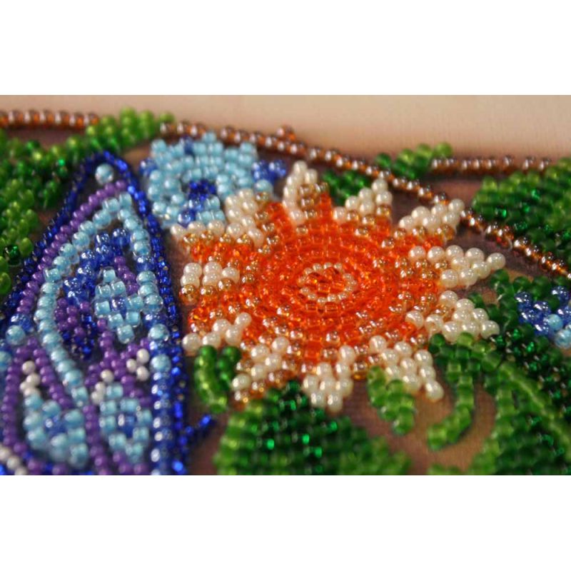 Bead Embroidery Photo Frame Kit "Blue batterfly"