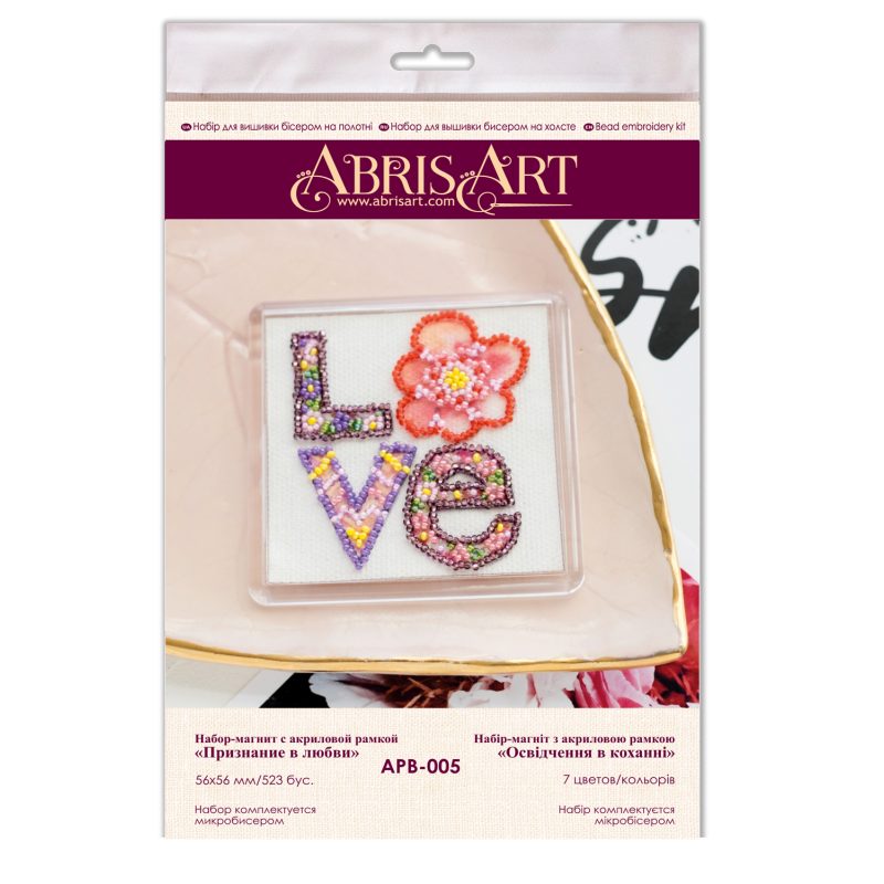 Bead Embroidery Magnet Kit "Declaration of love"