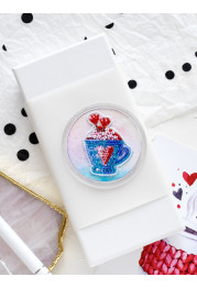 Bead Embroidery Magnet Kit "Cup in heart"
