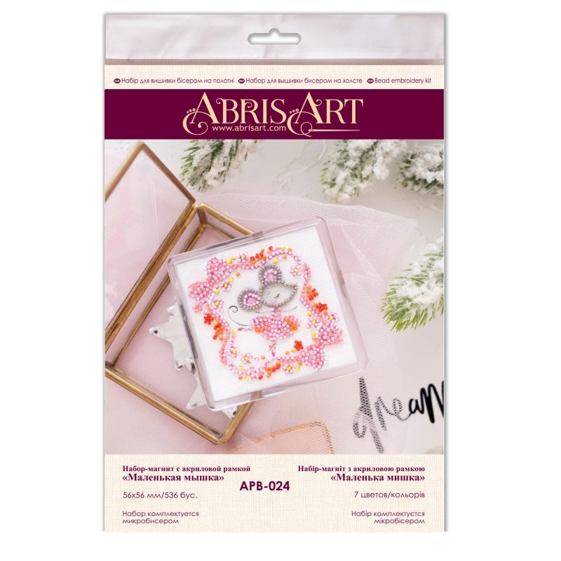 Bead Embroidery Magnet Kit "A little mouse"