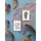 Bead Embroidery Postcard Kit "Feather"