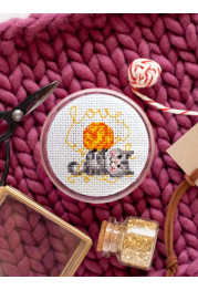 Bead Embroidery Magnet Kit "Kitten with a thread skein"
