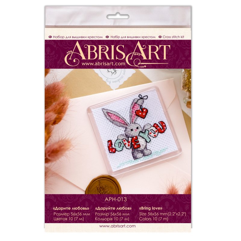 Bead Embroidery Magnet Kit "Bring love"