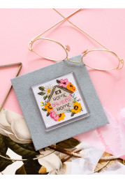 Bead Embroidery Magnet Kit "It is a place where you are happy"