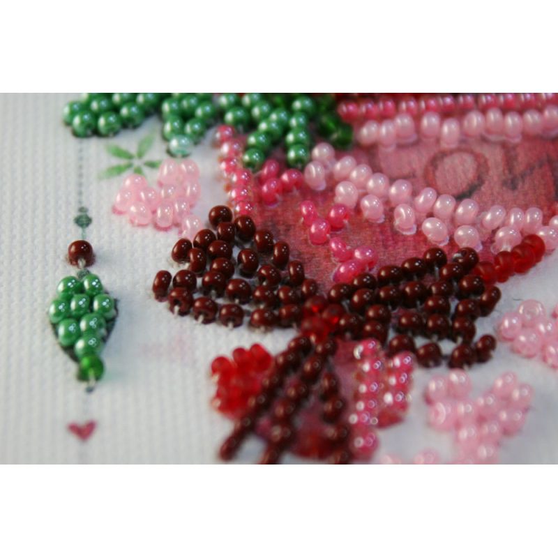 Bead Embroidery Pennant Kit "Bouquet with love"