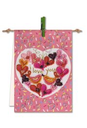 Bead Embroidery Pennant Kit "A song of love"