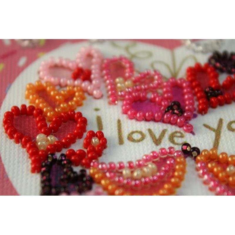 Bead Embroidery Pennant Kit "A song of love"