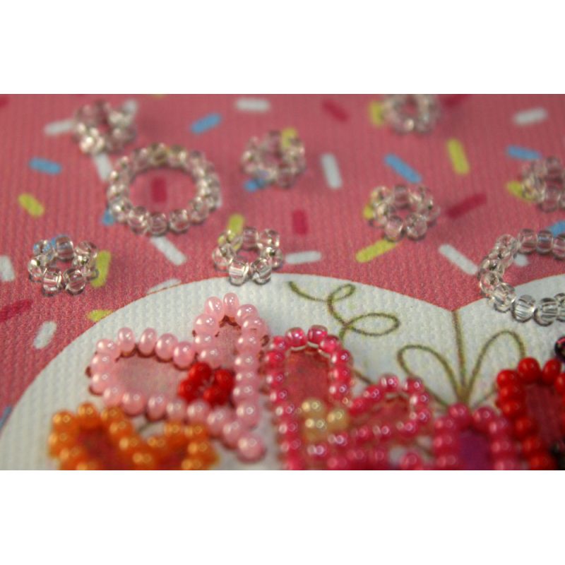 Bead Embroidery Pennant Kit "A song of love"