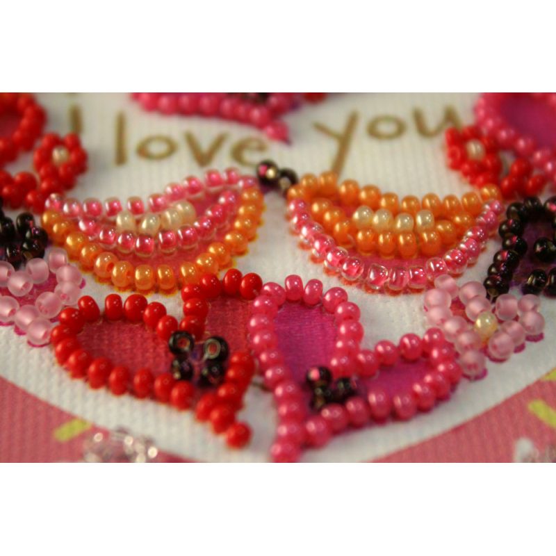 Bead Embroidery Pennant Kit "A song of love"