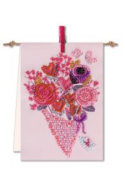 Bead Embroidery Pennant Kit "Nice small bunch"