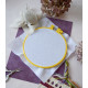 Plastic embroidery hoop, yellow, d-165 mm