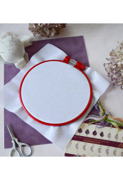 Plastic embroidery hoop, red, d-165 mm