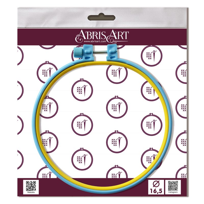 Plastic embroidery hoop, blue, d-165 mm