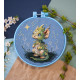 Plastic embroidery hoop, blue, d-165 mm