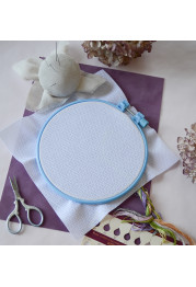 Plastic embroidery hoop, blue, d-165 mm
